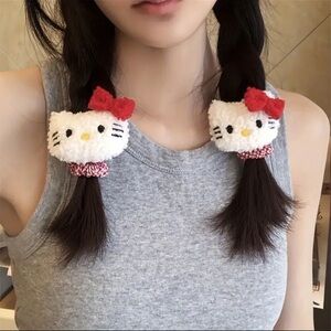 Hello Kitty, Decorative Hair Ties, Non-Slip, Trendy, NIP (CL)